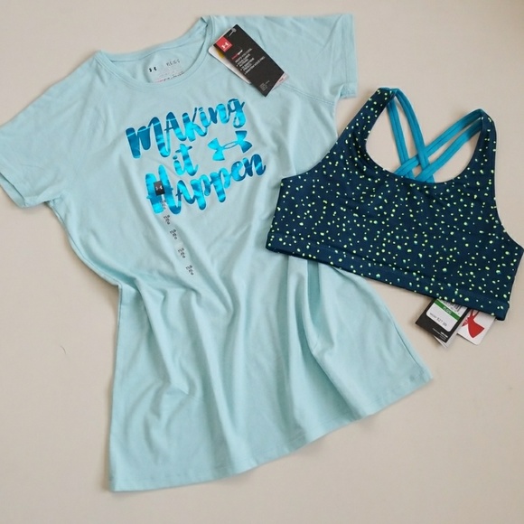 Under Armour Other - NWT Girl Under Armour Shirt and Sports Bra